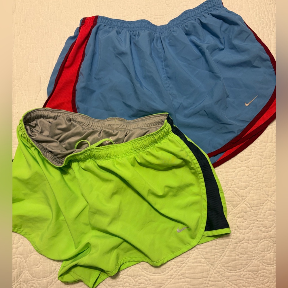 Nike Dri-FIT Shorts - Blue and Lime